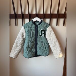Zara Kids quilted varsity puffer jacket - fits best 8Y